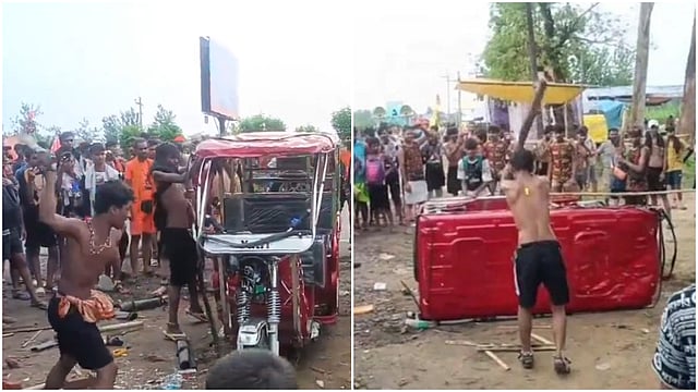Uttarakhand: 'Kanwariyas' Vandalise E-Rickshaw, Assault Driver In Haridwar | WATCH